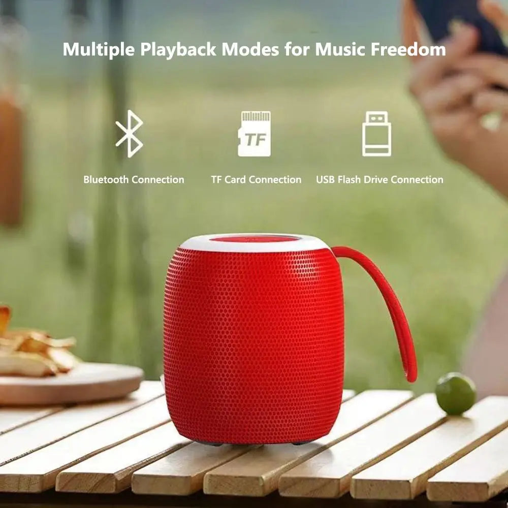 Altoparlante Bluetooth Portatile Con Luce RGB Mini Subwoofer Suono Stereo Senza Fili Per Campeggio Auto Casa