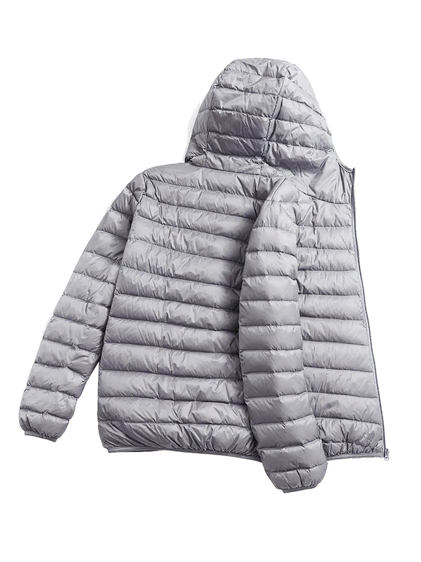 Giacca Invernale Da Uomo In Cotone Leggero Antivento Con Cappuccio Tinta Unita Per Sport All Aperto