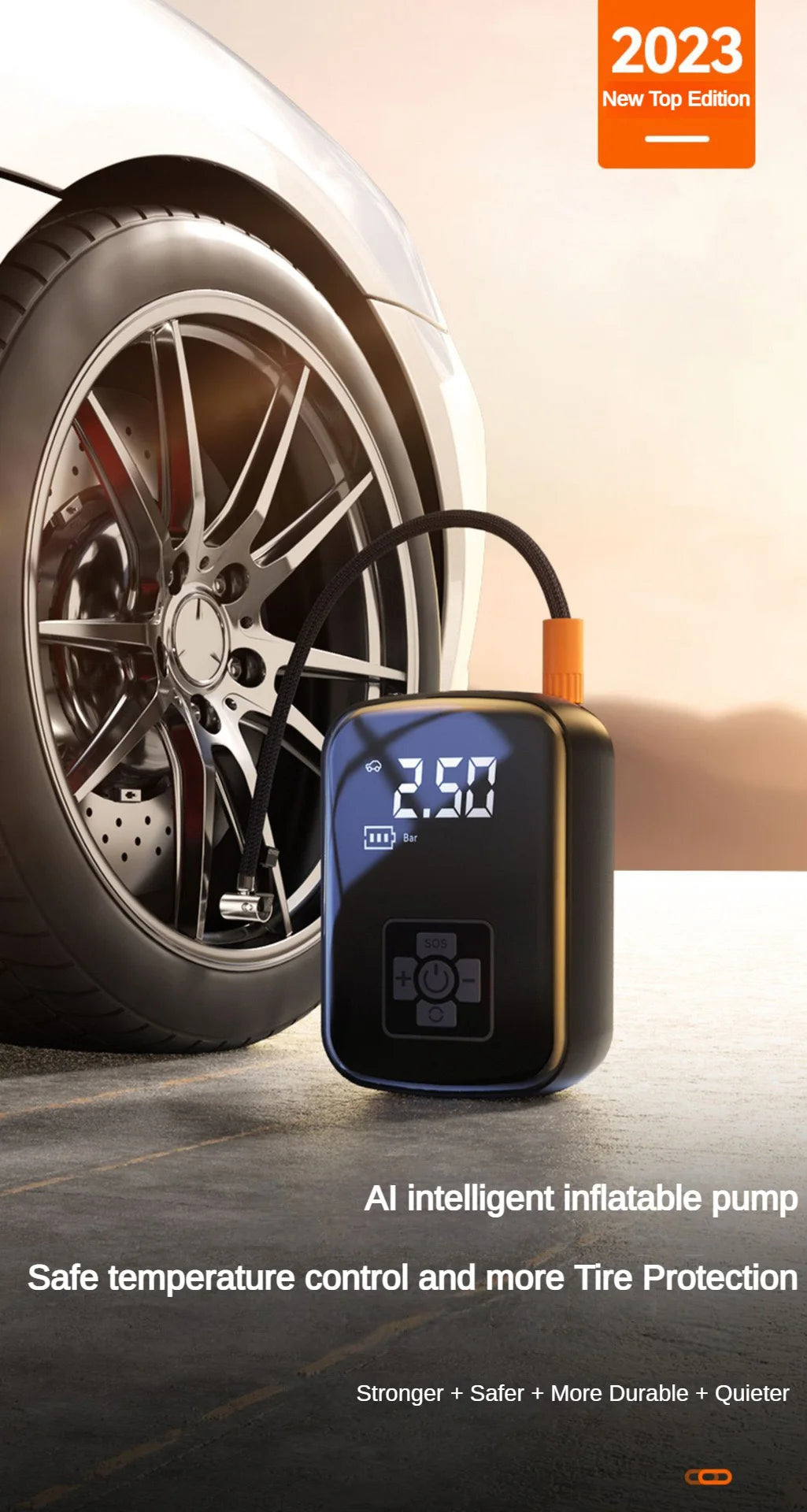 Pompa Aria Auto 12V 150 PSI Compressore Portatile Senza Fili Per Pneumatici Auto Moto Bicicletta E Palline Gonfiaggio