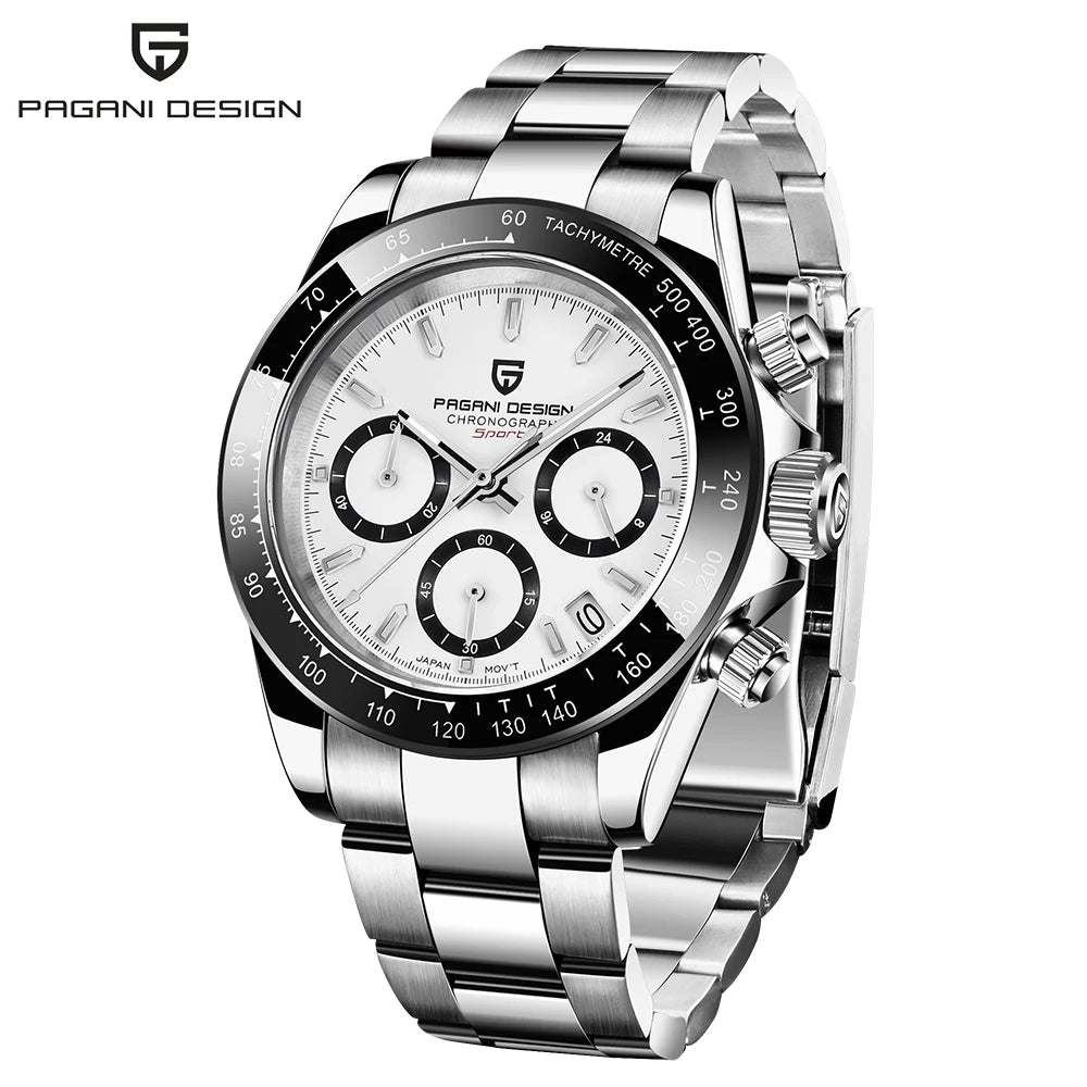 PAGANI DESIGN 2024 PD1644 Orologio Da Polso Uomo Quarzo Cronografo 100M Vetro Zaffiro Quadrante Meteorite