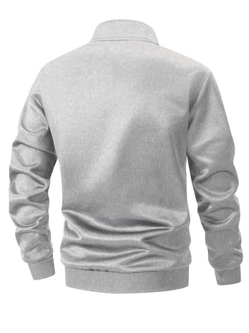 Giacca Sportiva Patchwork Colorblock Da Uomo Con Tasca Kanga Autunno Inverno Foderata In Pile Calda Con Cerniera
