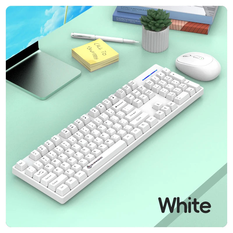 Set Tastiera E Mouse Wireless Per Gaming E Ufficio Compatibile Con Laptop E Desktop Accessori Per Ufficio Incluso