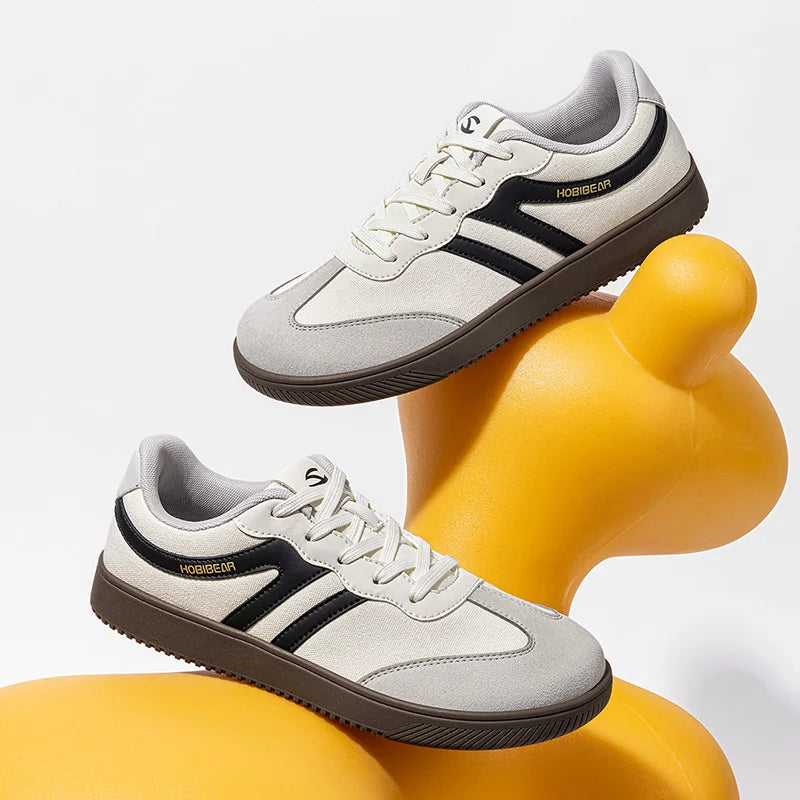 Hobibear Sneakers A Punta Larga Unisex Scarpe Da Passeggio Casual Antiscivolo In Tessuto Con Lacci