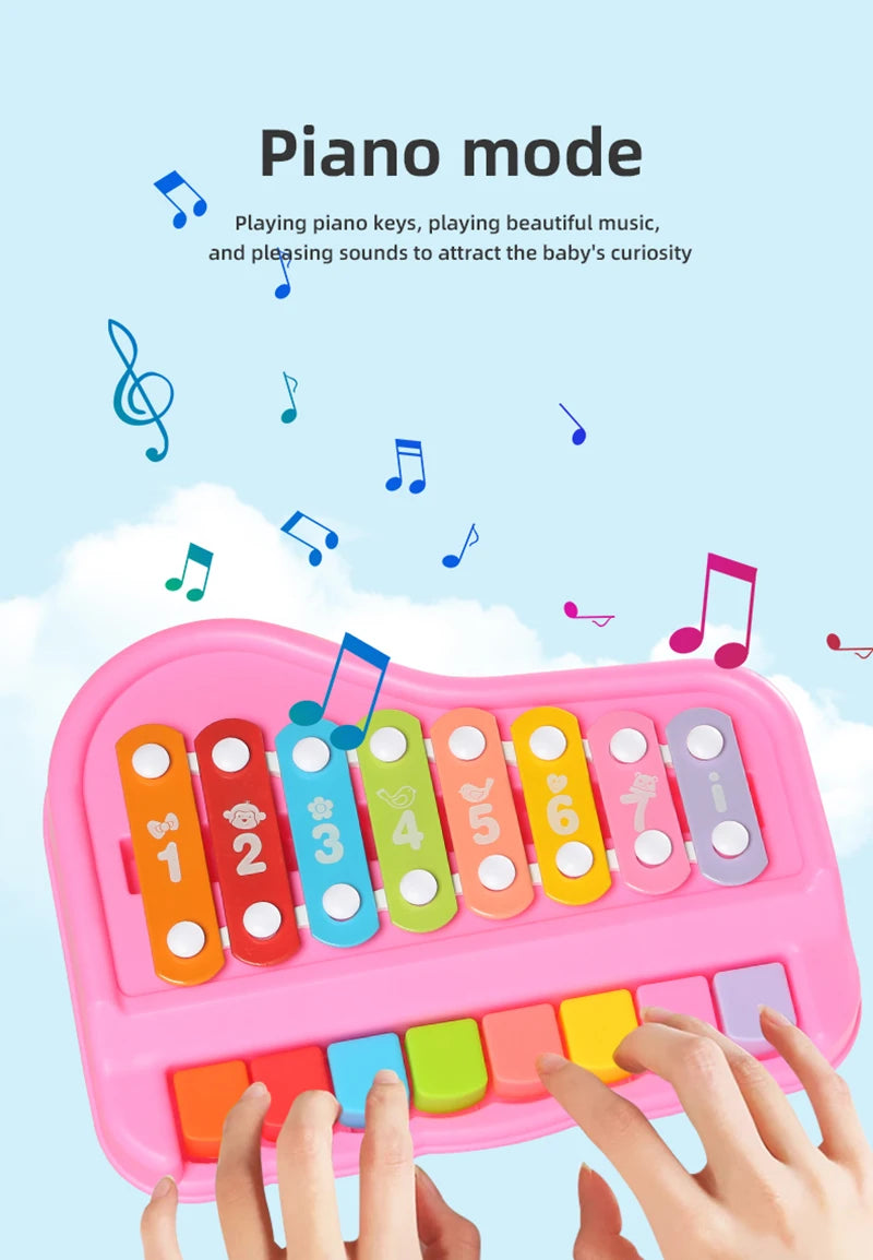 Xilofono Educativo Montessori Per Bambini A 8 Toni Strumenti Musicali Giocattoli Percussione Per 0 3 Anni