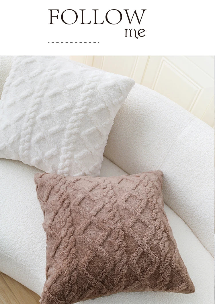 Fodera Per Cuscino In Peluche Geometrica 45x45 Cm Per Divano Soggiorno Decorativa Per La Casa
