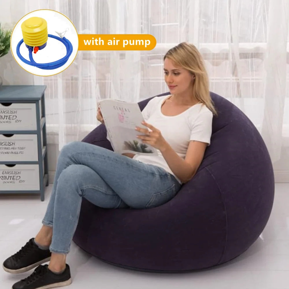 Grandi Divani Gonfiabili In PVC Azulblanco Per Soggiorno Campeggio Lettino Sedie Pouf Tatami