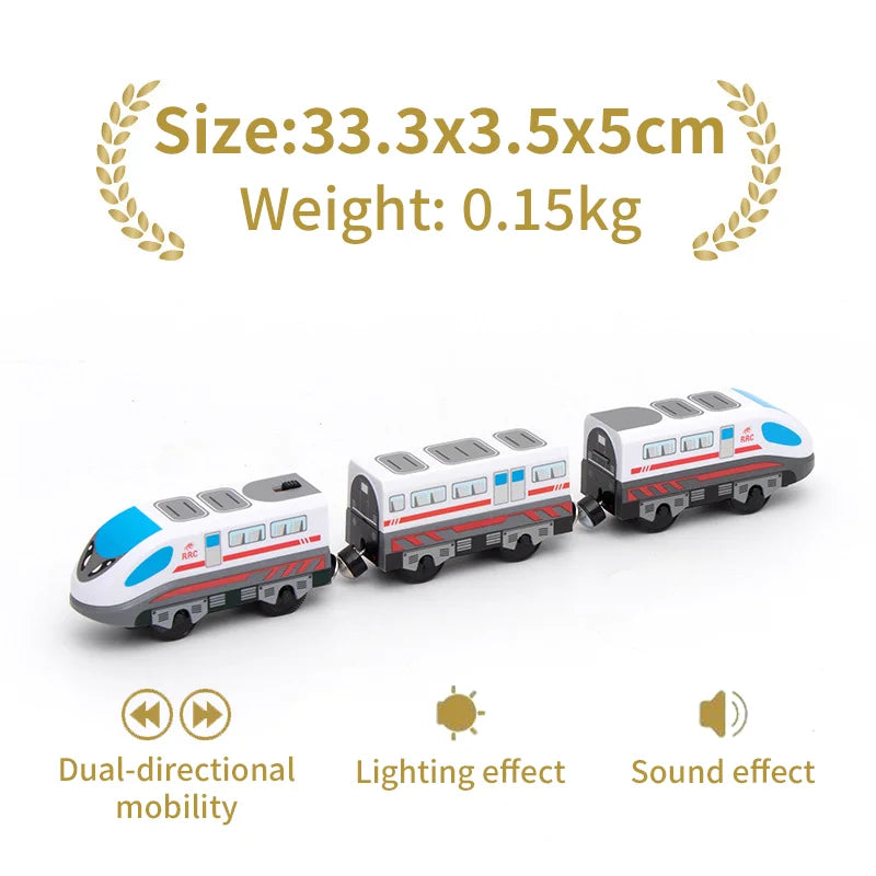 Locomotiva Magnetica Per Treno Ad Alta Velocità Di Simulazione Universale In Legno Per Giochi Educativi Ferroviari
