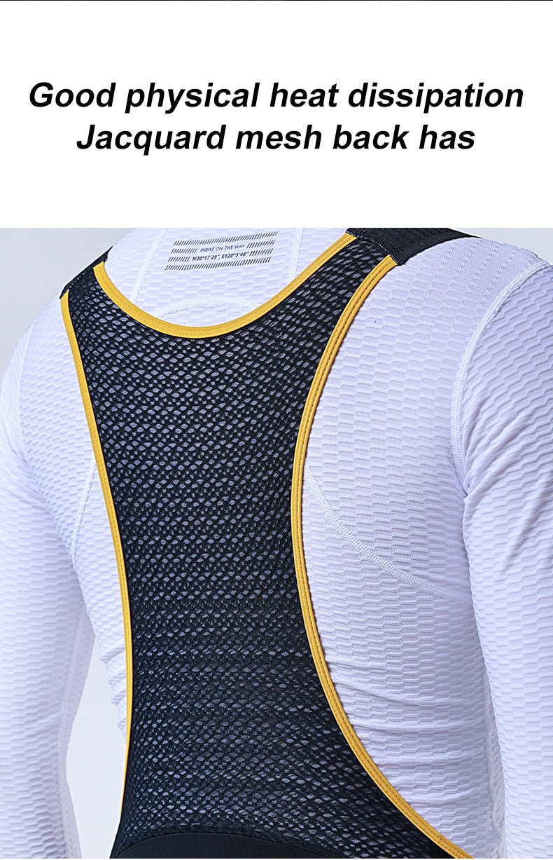 INBIKE Pantaloni Con Bretelle Per Bici Da Strada In Pile Per Uomo Termici Invernali Antivento MTB Ciclismo