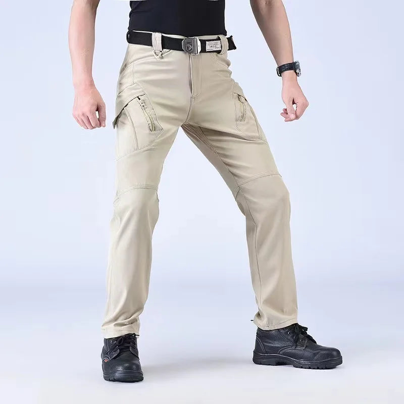 Pantaloni Uomo Softshell Cargo Elastico Per Escursionismo Trekking Arrampicata Campeggio Aperto Rapida Asciugatura 5XL