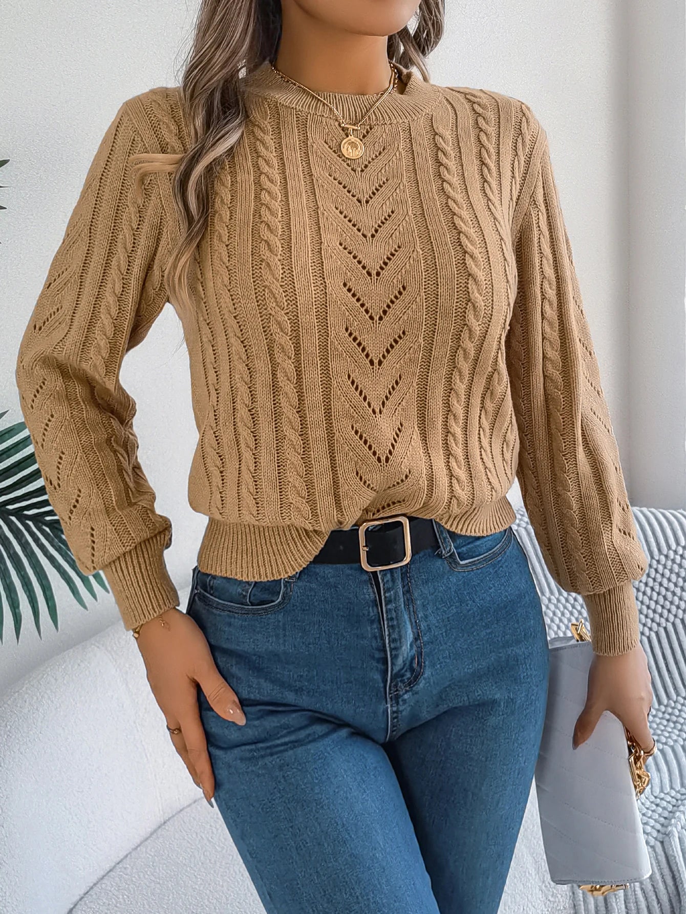 Maglione Unisex Autunno Inverno Collo a V Confortevole e Caldo Maniche Lunghe Versatile Stile