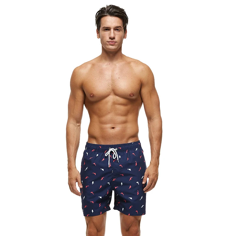 Datifer 2026 Pantaloncini Da Uomo Estivi Con Stampa Surf In Poliestere Quick Dry Fodera In Rete Traspirante