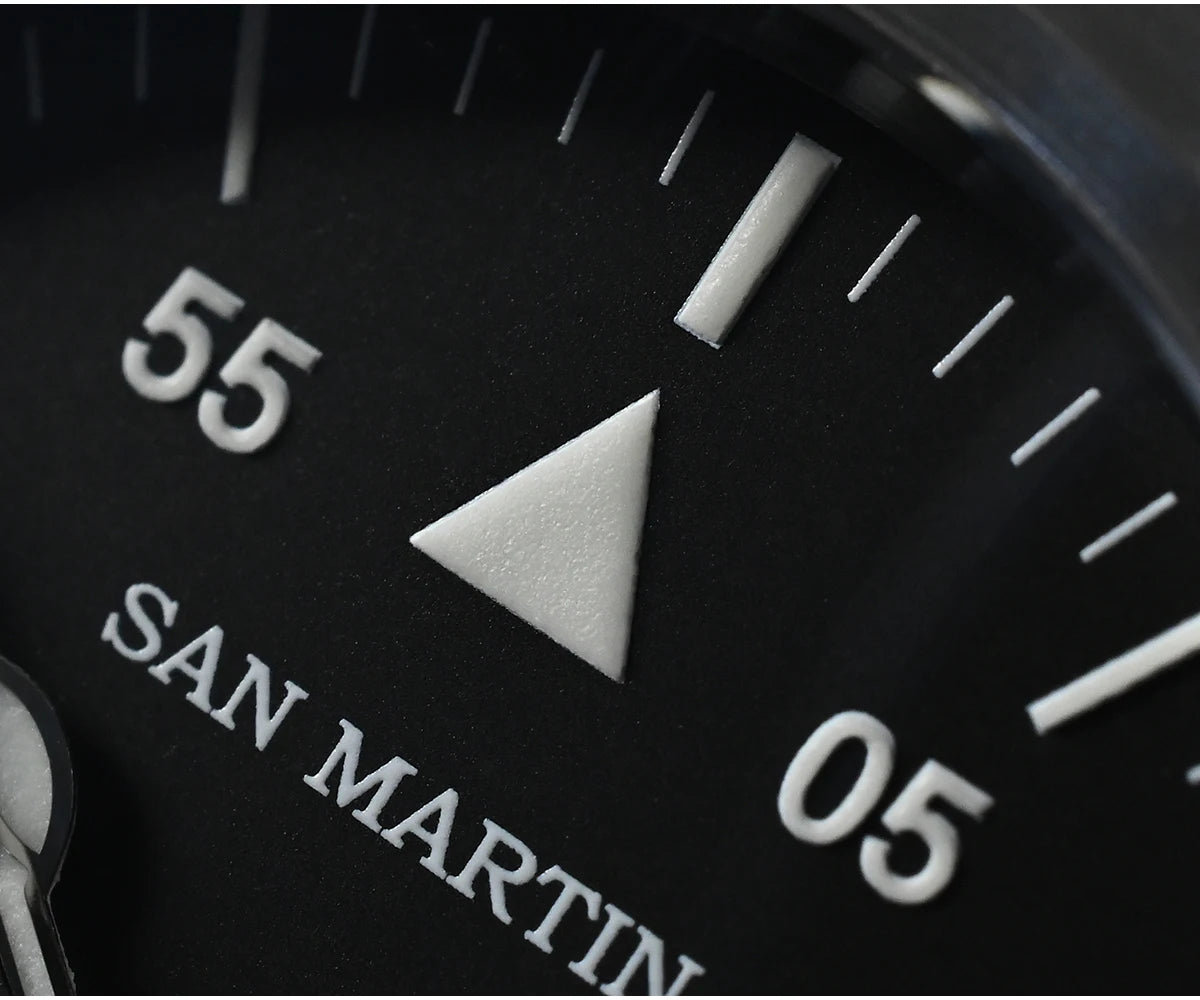 Orologio Da Pilota Da Uomo San Martin 37mm Meccanico Automatico 100m Impermeabile Stile Militari BGW 9