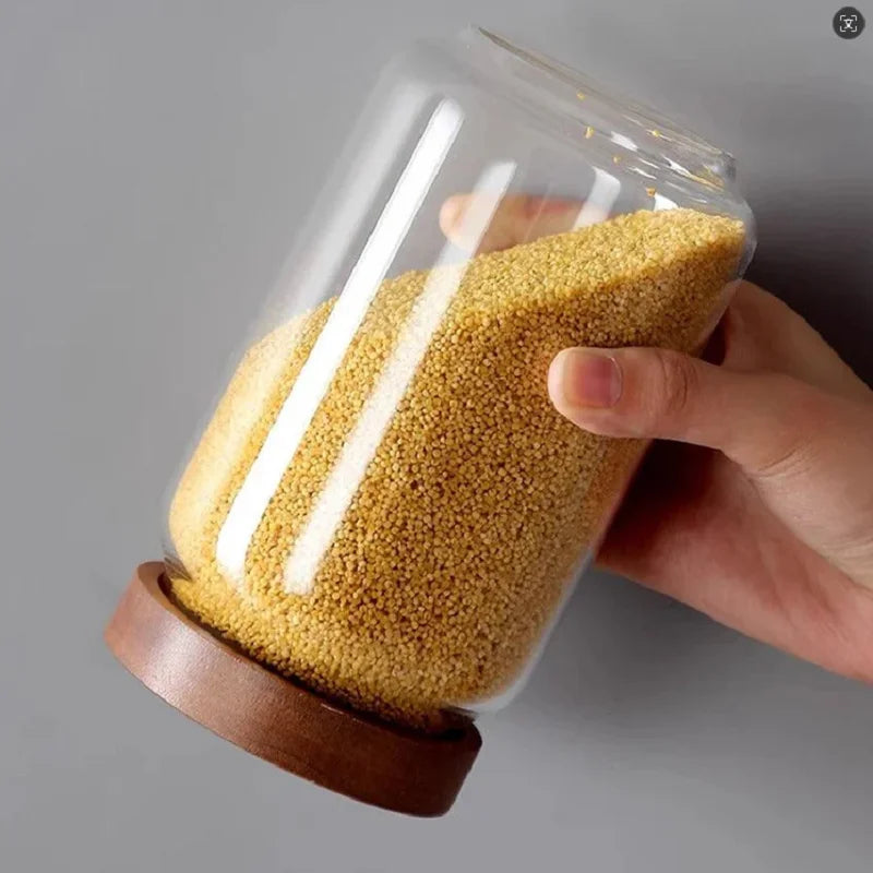 Contenitori In Vetro Per Alimenti Con Coperchi Ermetici In Bambù Senza BPA 450 750 1000 1500 Ml