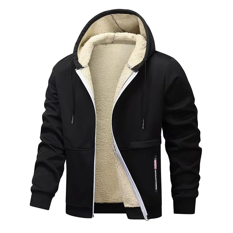 Felpa con Cappuccio da Uomo Animal Game in Pile Sherpa Calore Massimo e Morbida per Inverno