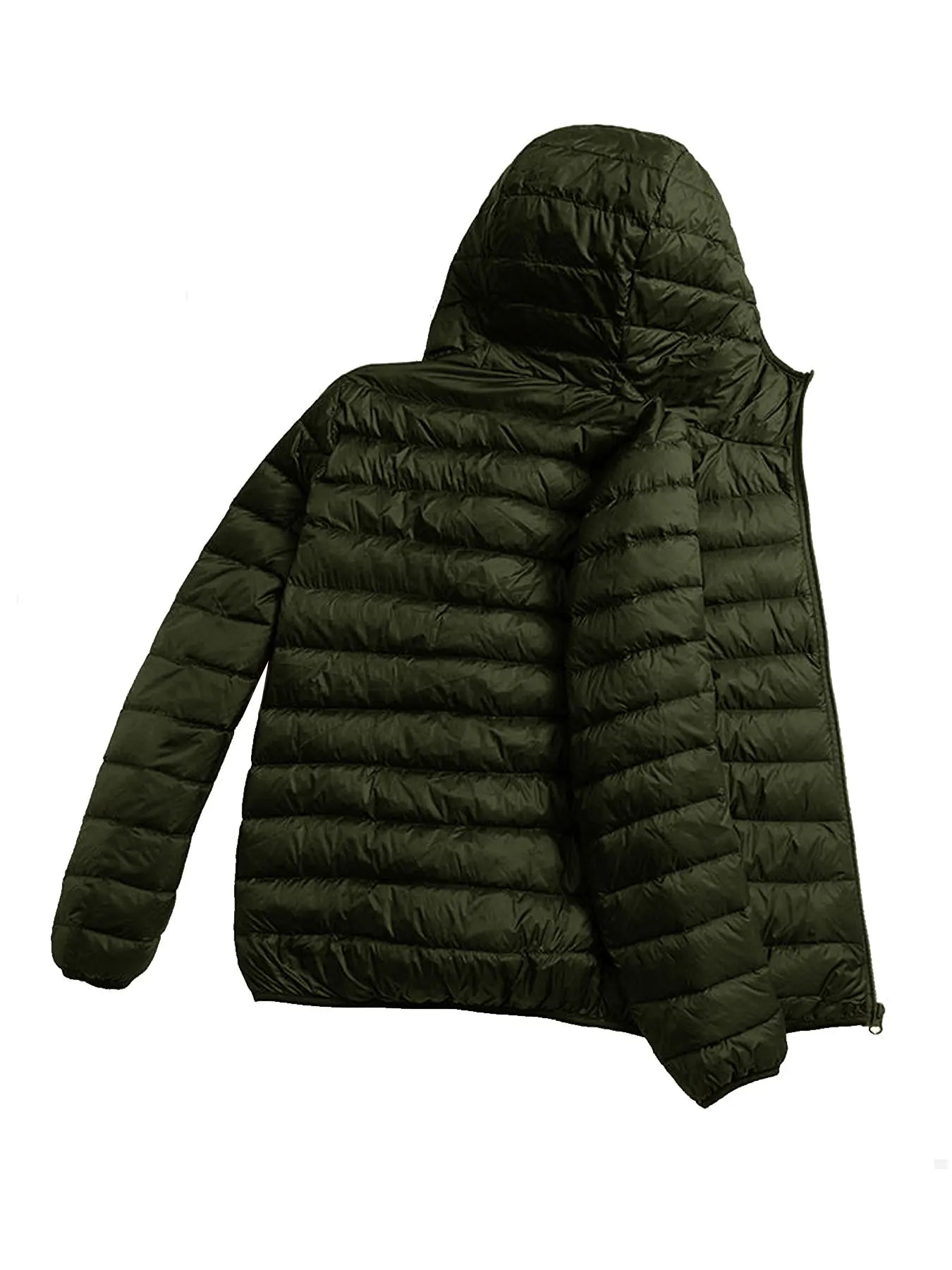 Giacca Invernale Da Uomo In Cotone Leggero Antivento Con Cappuccio Tinta Unita Per Sport All Aperto