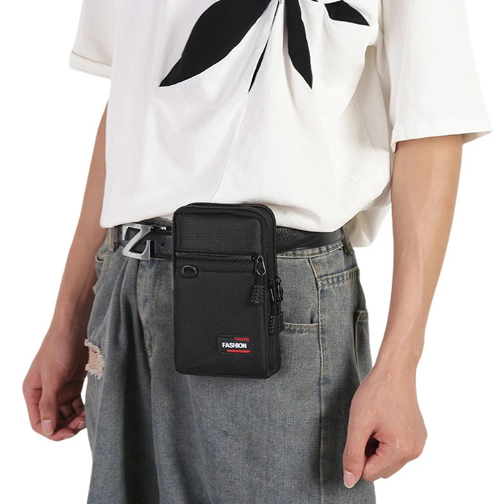Custodia Per Cellulare Marsupio Multifunzione Da Uomo Outdoor Borsa Piccola Tracolla Portamonete