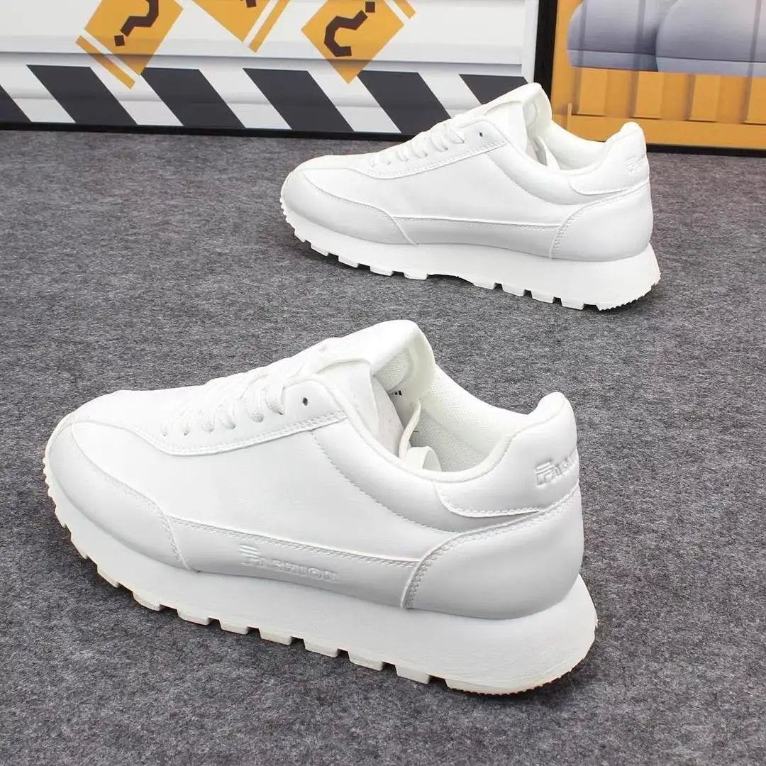 Scarpe Da Ginnastica Casual Uomo Donna Con Piattaforma Maggiorata Traspirante In Pelle Retro