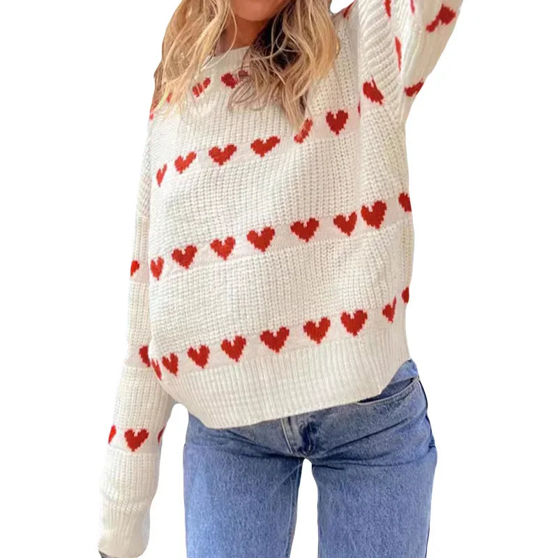 Maglioni Lavorati A Maglia Per Donne In Due Colori Jacquard Collo Rotondo Pullover Trend 2026 Nuovi