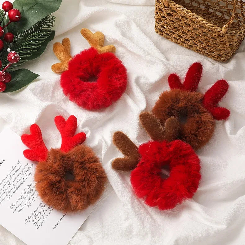 Fascia Natalizia Corna Di Renna Con Fiore Copricapo Per Capelli Per Bambini Adulti Natale Halloween Cosplay