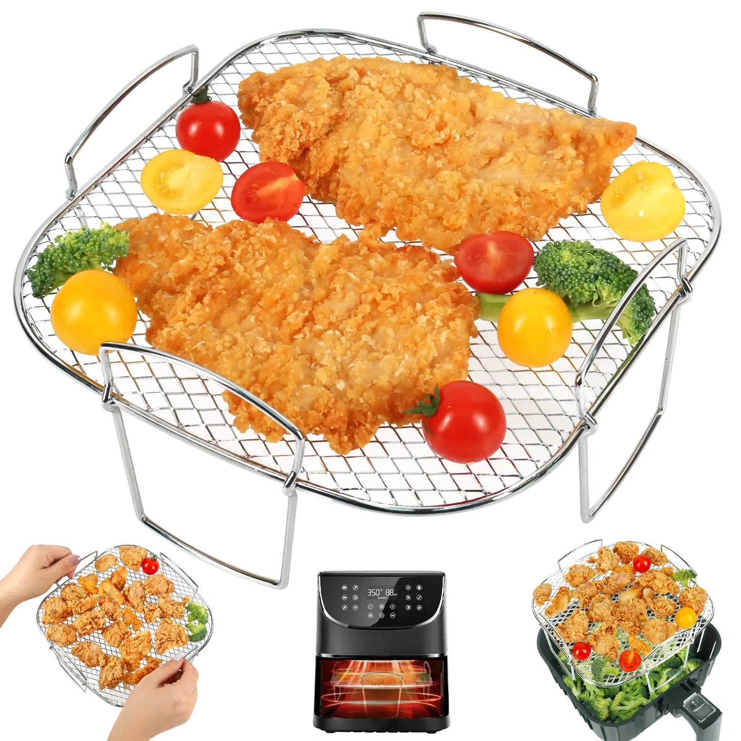 Griglia In Metallo Per Friggitrice Ad Aria E Forno Compatibile Con Cosori Vortex Gourmia Foodi Accessori