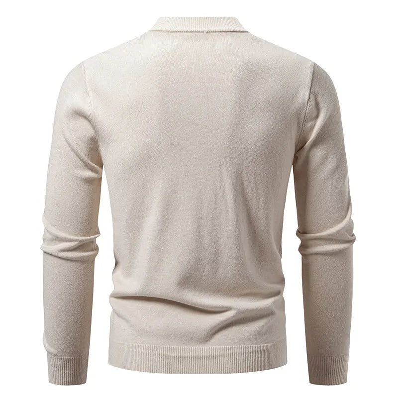 Favocent Maglione da Uomo Scollo a V Sottile Lavorato a Maglia Solido Autunno 2025 Moda Casual