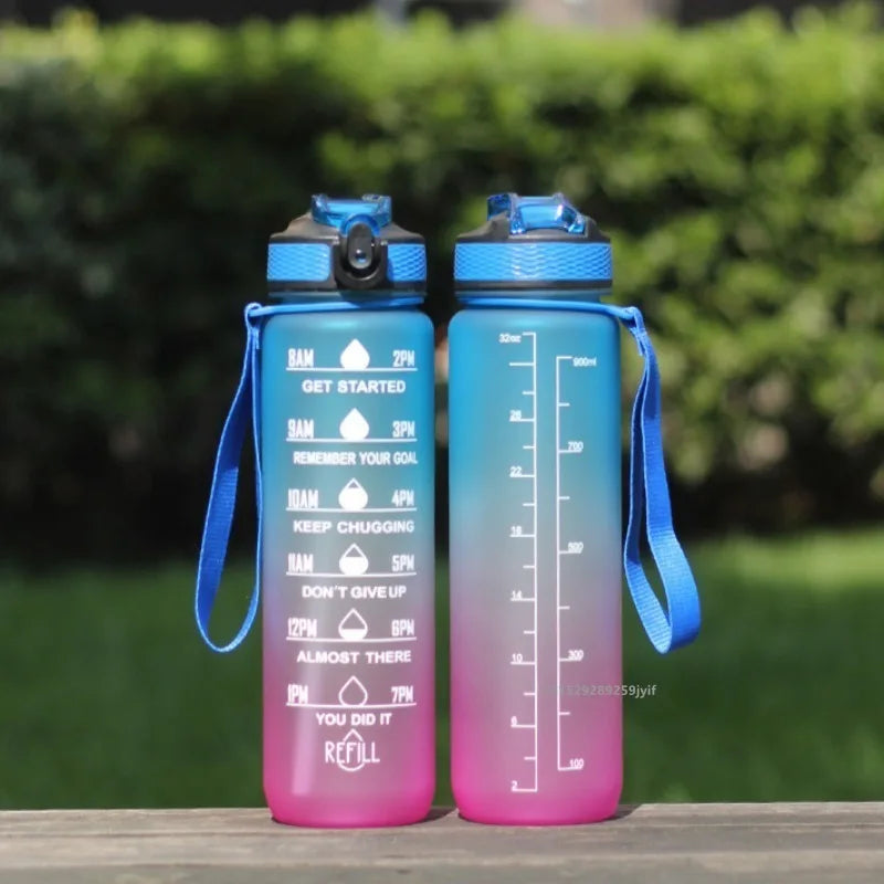 Borraccia In Plastica Da 900 A 1000 Ml Con Cannuccia Antiperdite Per Viaggi E Ciclismo SIMBUID