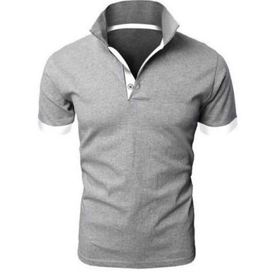 Polo Uomo A Maniche Corte Slim Fit Traspirante Antirughe Ad Asciugatura Rapida Camicia Casual