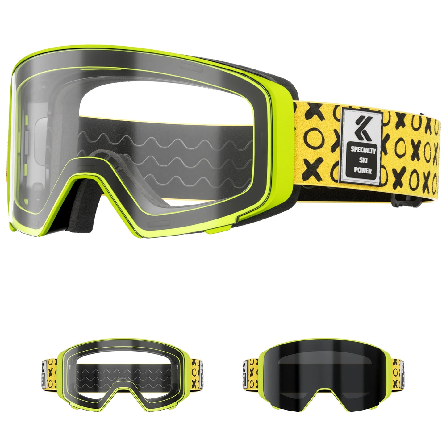 Occhiali Da Sci Fotocromatici KAPVOE Traspiranti Per Esterni UV400 Anti Appannamento Con Lenti Flip Per Neve E Snowboard