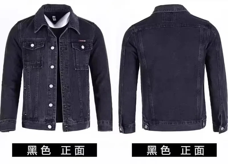 Unitim Giacca Da Lavoro In Denim Pesante Stile Americano Da Uomo Con Bottoni Retrò Streetwear Cowboy