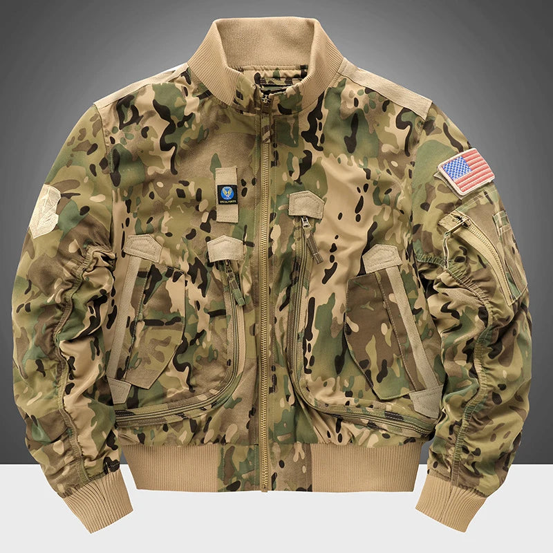 Giubbotti Bomber Da Uomo MA1 Cappotti Con Cerniera Pilota Giacca A Vento Tattica Militare Abbigliamento