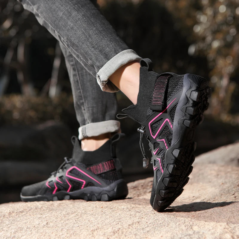 Scarpe Da Acqua Alte Uomo Ad Asciugatura Rapida Traspiranti In Mesh Antiscivolo Per Trekking E Arrampicata Slip On