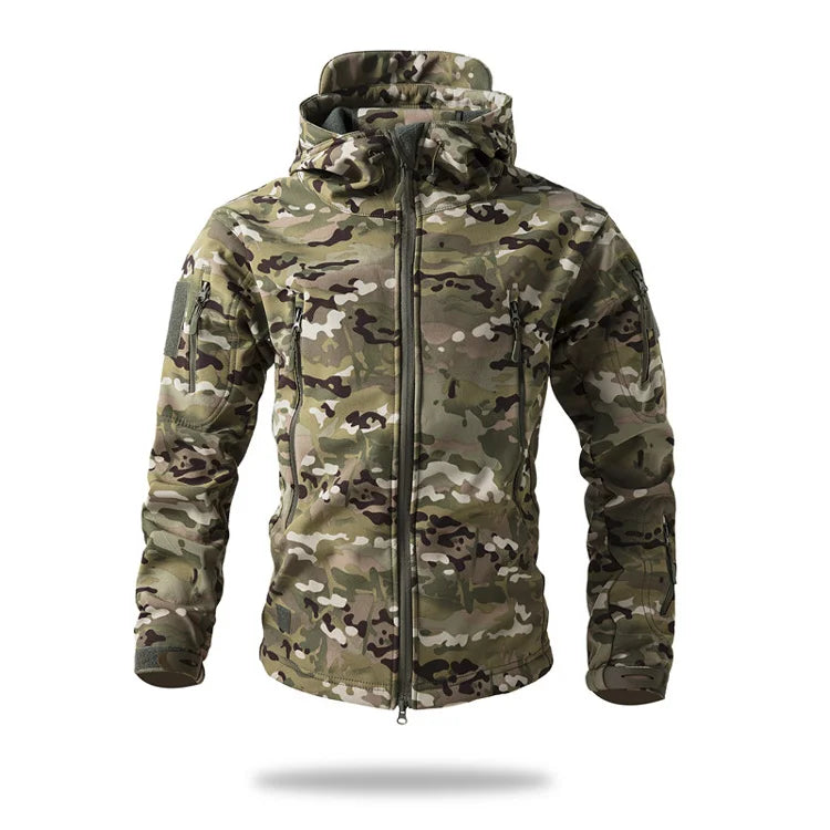 Lurker Giacca Soft Shell Tattica Pelle di Squalo Uomo Impermeabile con Cappuccio Mimetica Esterno da Caccia Autunno