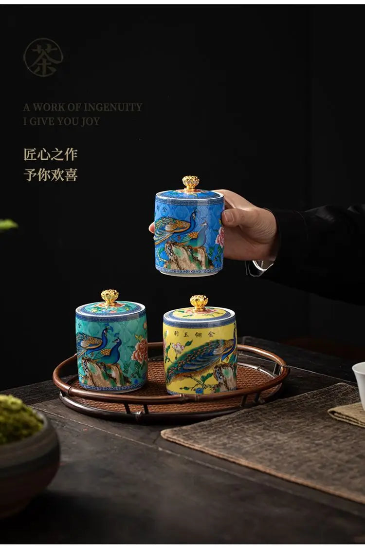 Barattoli Da Cucina In Ceramica Vintage Impermeabili Contenitori Per Tè Zucchero Dolci Multiuso Retro