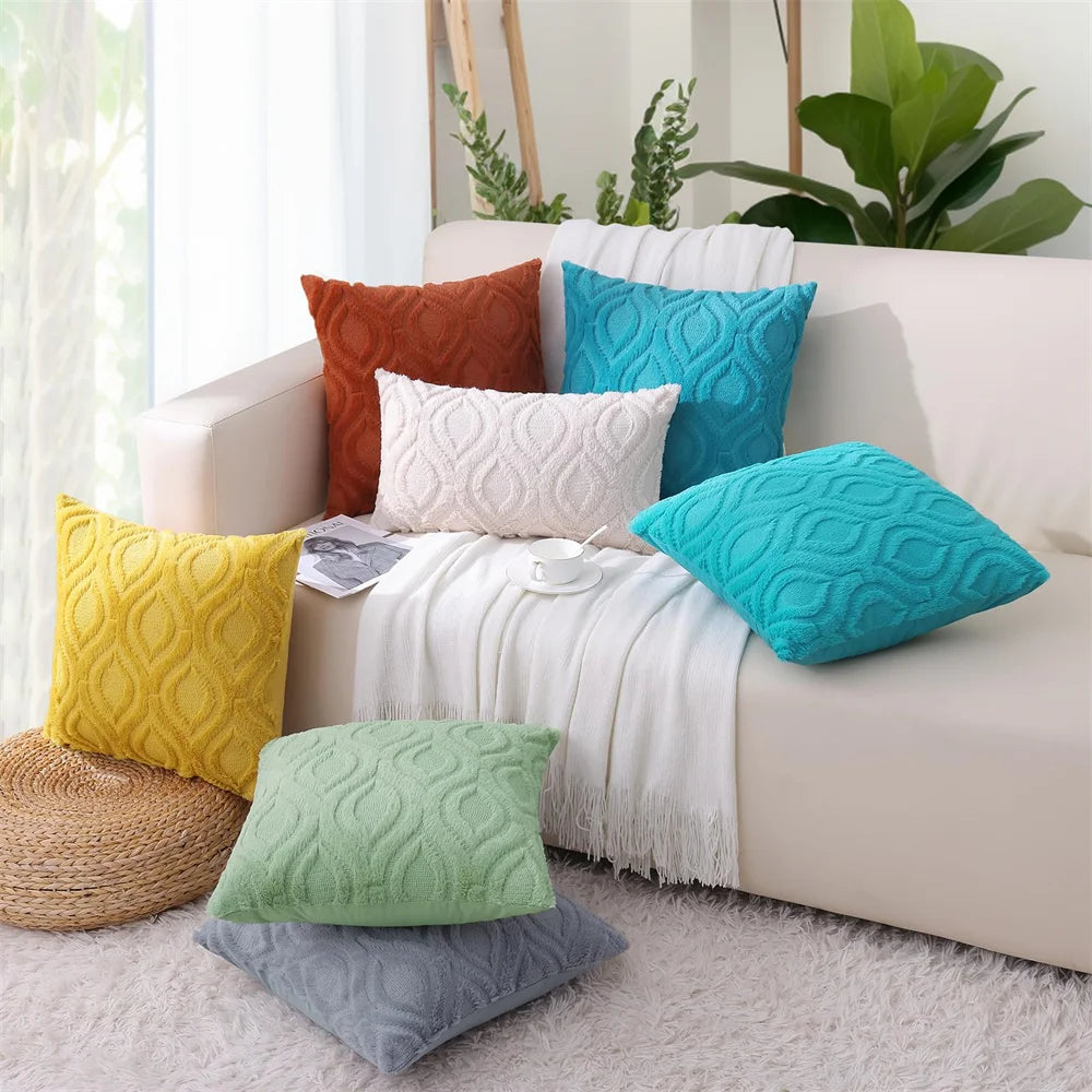 Fodera Per Cuscino Kitinjoy 45x45 In Cotone Peluche Per Divano Letto Soggiorno Casa