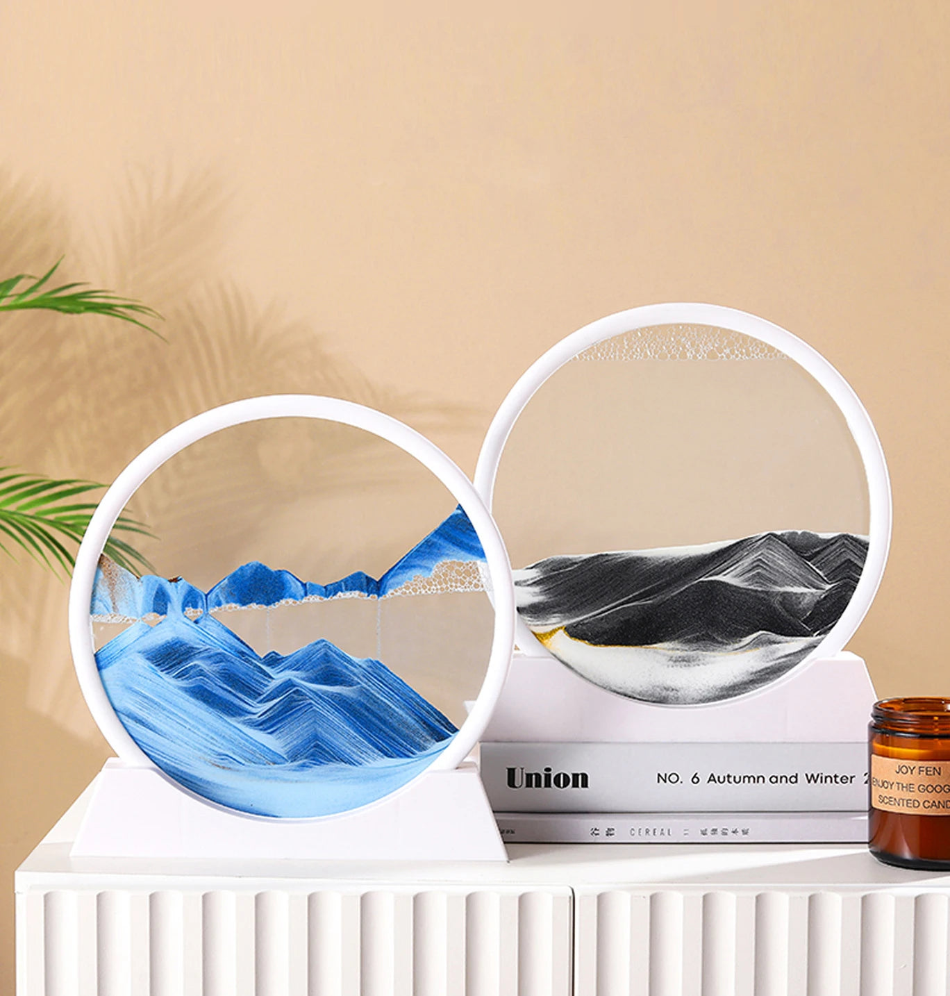 Clessidra Liquida 3D Arte Sabbia In Movimento In Vetro Regalo Originale Decorazione Per Casa E Ufficio