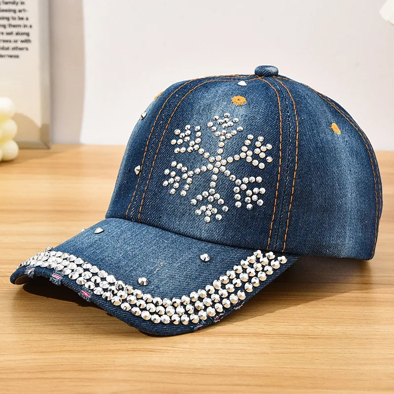 Cappellino Da Baseball Con Diamanti Y2K Motivo Stelle Regolabile Chiusura Posteriore Unisex Design Casual Moda Quotidiana