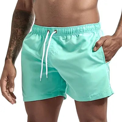 Pantaloncini da Bagno da Uomo da Surf ad Asciugatura Rapida Traspiranti con Coulisse e Tasche per Spiaggia Estiva