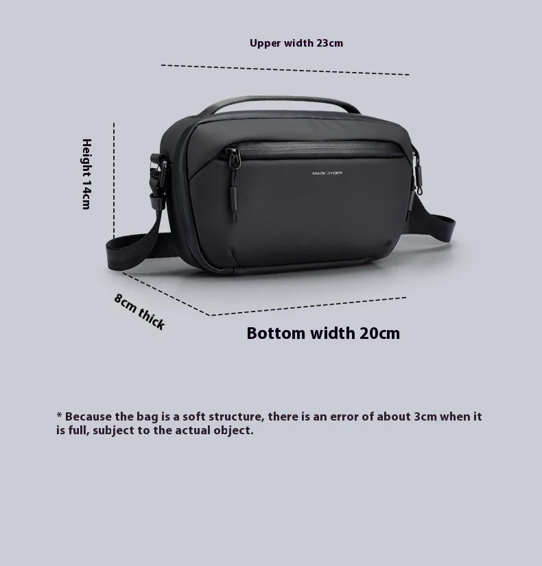 Borsa Da Uomo A Tracolla Mark Ryden MR165 Capacità 2,3 Litri Nero Verde Design Elegante E Pratico