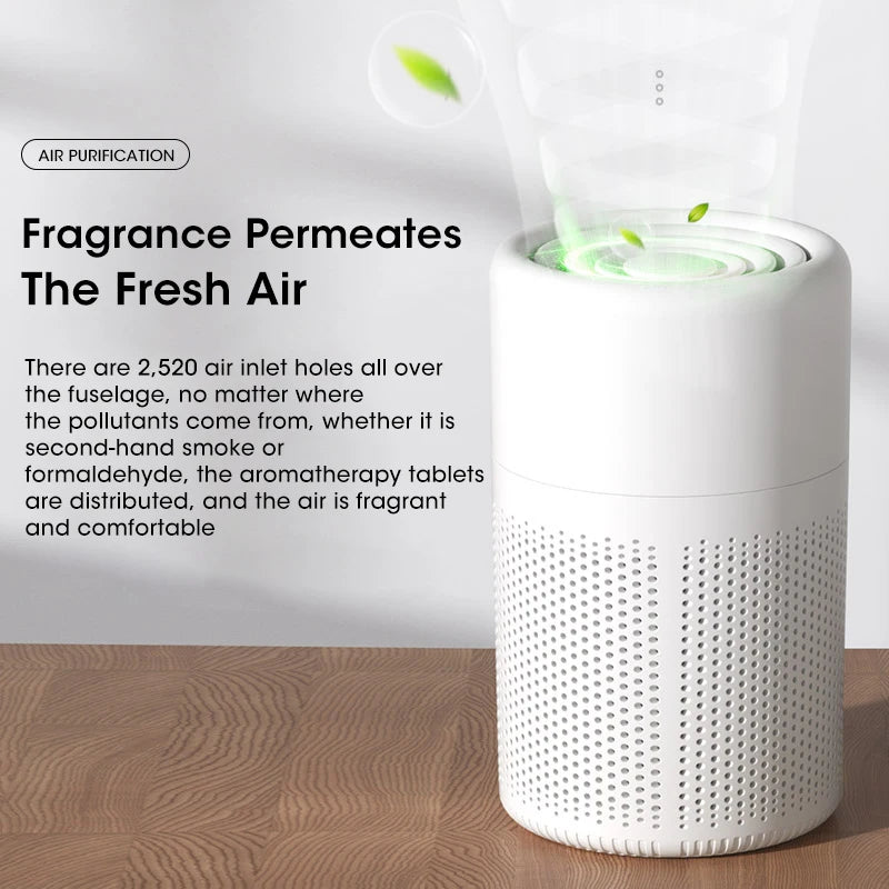 Mini Purificatore D'Aria Da Tavolo Solare Portatile Con Filtro HEPA Deodorante Per Ambienti Rimozione Odori