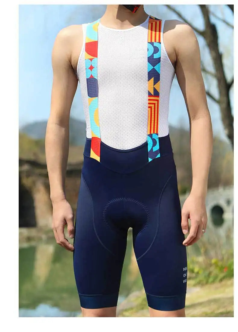 Pantaloncini Con Bretelle Da Ciclismo MTB Uomo Professionali Per Bici Da Montagna E Strada Abbigliamento Ciclismo