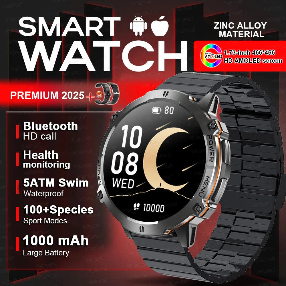 Orologio Intelligente Da Esterno T Rex 3 Militare GPS Impermeabile 5ATM Batteria 1000mAh Chiamate HD 170 Modalità Sport