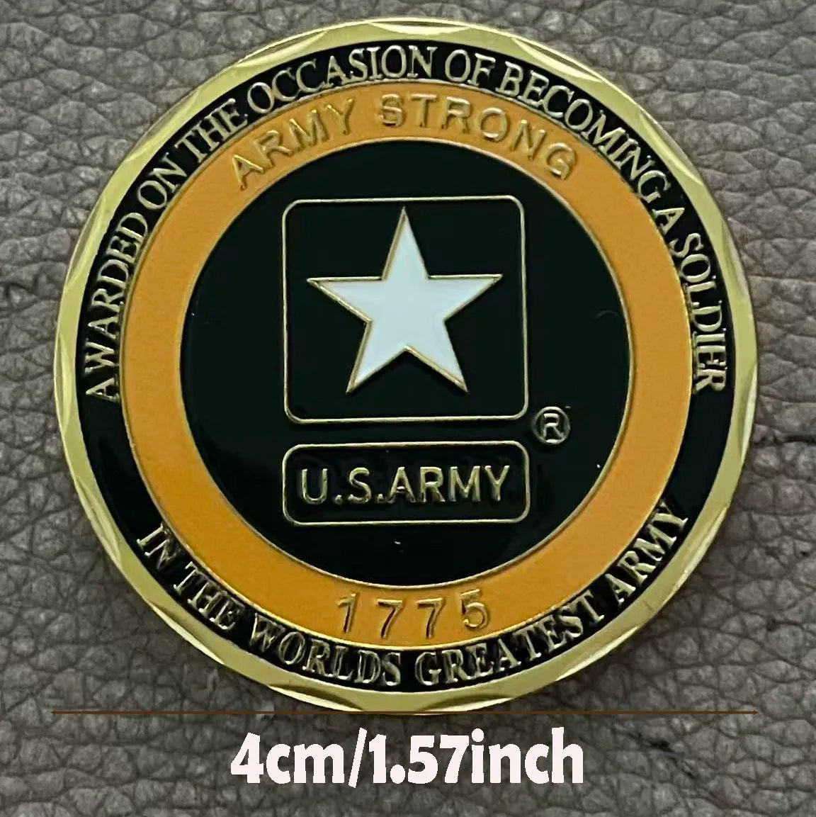 Moneta Souvenir Commemorativa Dei Veterani Esercito Americano Da Sfida In Metallo Dipinta In Cina