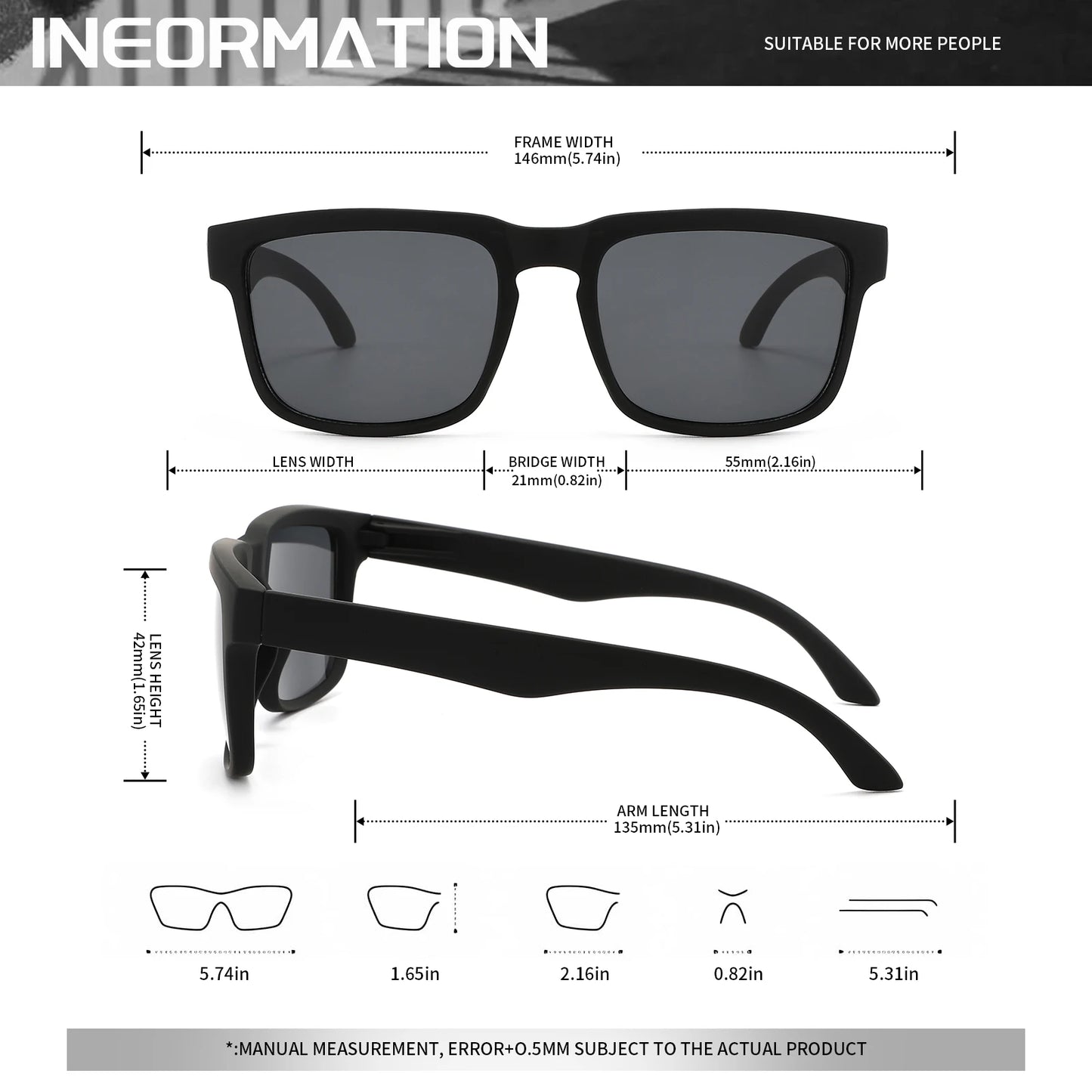 Occhiali Da Sole Sportivi Quadrati 4 Pezzi Motivo Tempio Design UV400 Per Uomini E Donne Vacanze Al Mare
