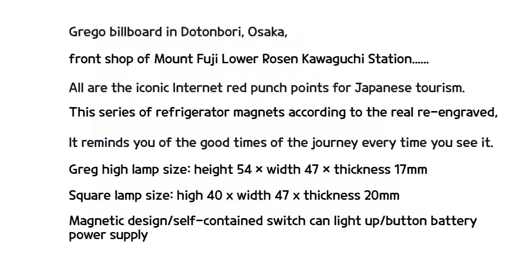 Magnete Frigo Decorativo Adesivo Insegna Luminosa Dotonbori Glico 711 Lake Kawaguchi Ko Lawson Store Foto Spot
