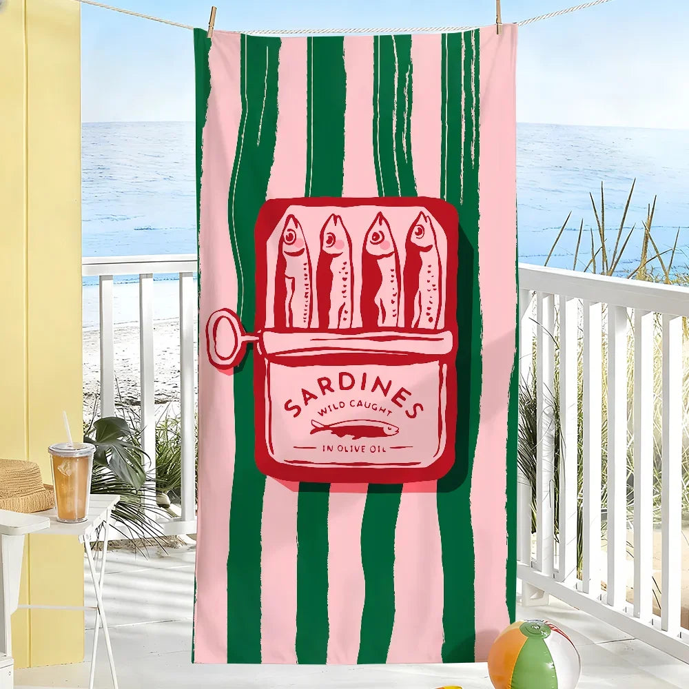 Asciugamano Quick Dry Colorato per Yoga Nuoto Fitness da Spiaggia Morbido e Vivace Design Mare per Sportivi