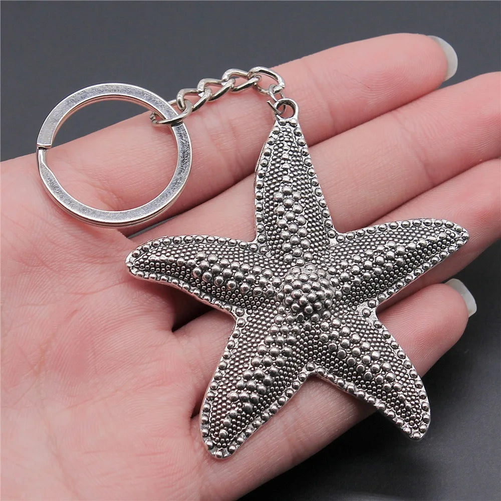 Portachiavi Tema Animali Marino Conchiglia Tartaruga Marina Cavalluccio Marino Polpo Calamari Stella Marina Sirena Regalo