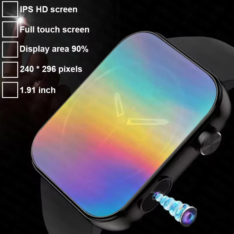 Smartwatch Con Fotocamera Registrazione Video Sincronizzazione Telefono Memoria Ampia Bluetooth Chiamate Musica 2025