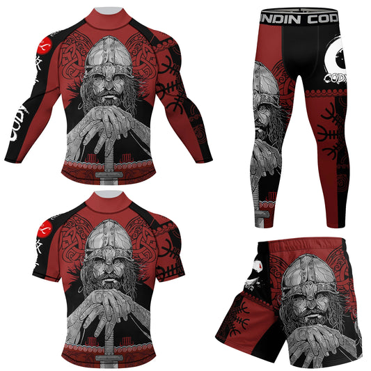 Gomma forte Anti Uomini BJJ Rash Guards Jiu Jitsu Sublimazione Stampato Breve Set Design Arte Marziale Abbigliamento Compressione Indossare Vestito