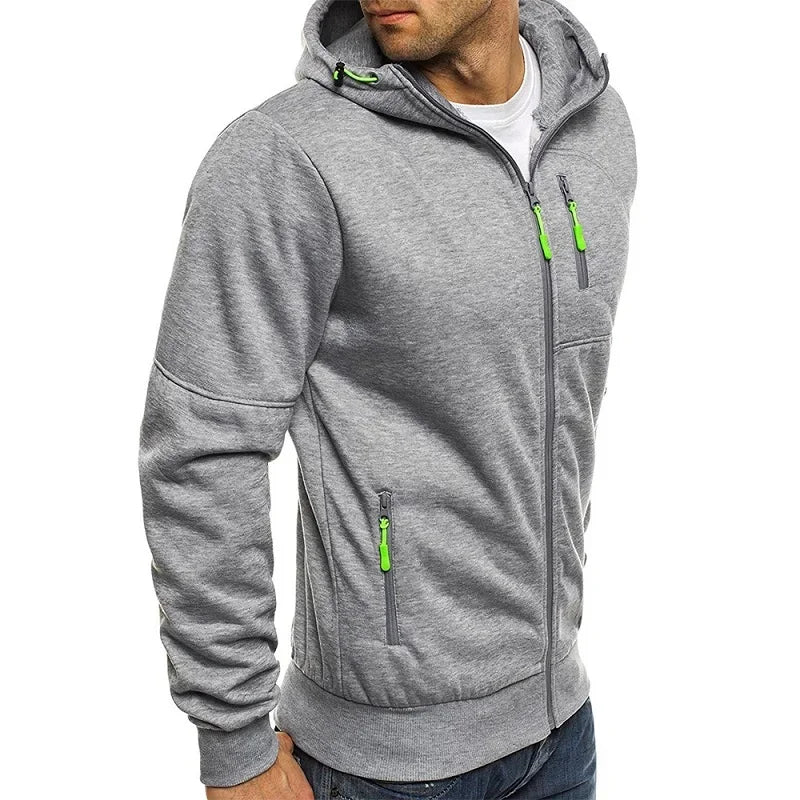 Felpa Con Cappuccio Da Uomo A Maniche Lunghe Con Cerniera Slim Fit Giacca Sportiva Casual Abbigliamento Uomo