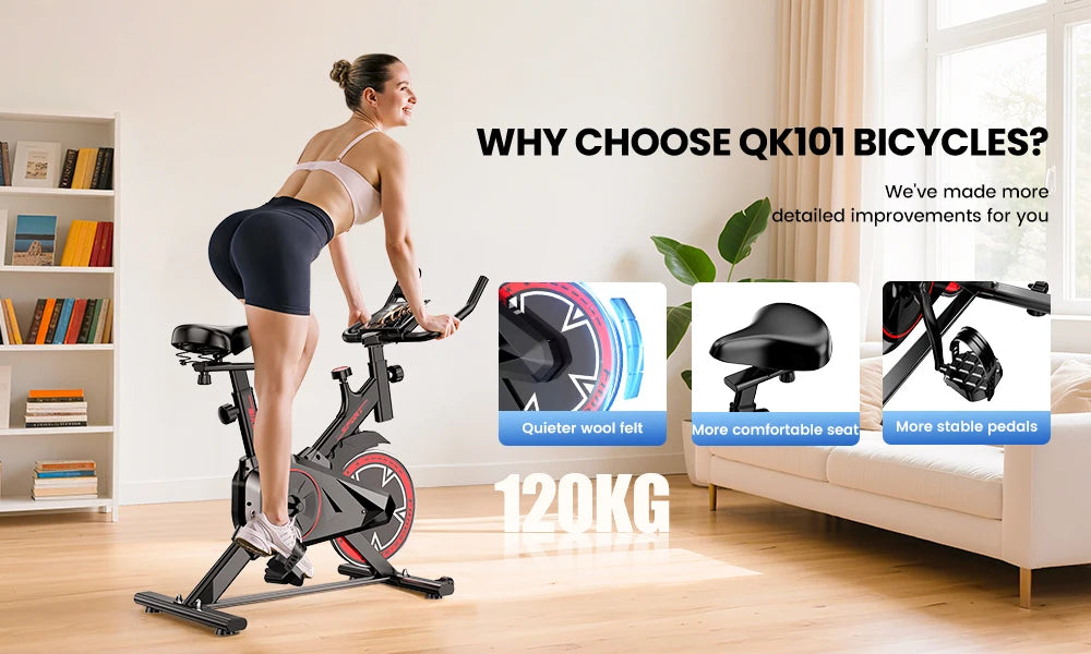 Cyclette Formill QK101 10 Kg Frizione QK116C 12 Kg Magnetico Trasmissione a Cinghia Display Cardio Domestico